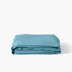 Draps Housse|Carré Blanc Drap housse satin de coton uni Prestige glacier