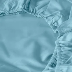 Draps Housse|Carré Blanc Drap housse satin de coton uni Prestige glacier