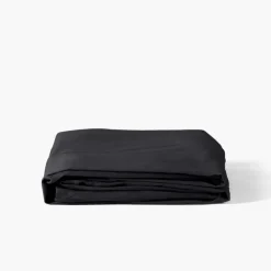 Draps Housse|Carré Blanc Drap housse satin de coton uni Prestige noir