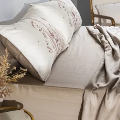 Draps Housse|Carré Blanc Drap housse satin de coton Aura