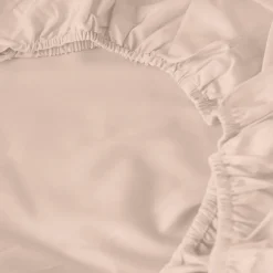 Draps Housse|Carré Blanc Drap housse satin de coton uni Prestige nacre