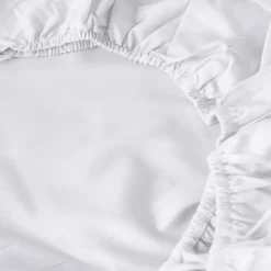 Draps Housse|Carré Blanc Drap housse satin de coton uni Prestige blanc
