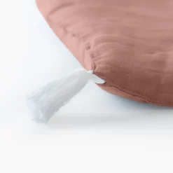 Plaids Et Couvre-lits|Plaids|Carré Blanc Edredon lin et coton lavé Songe rose cendré