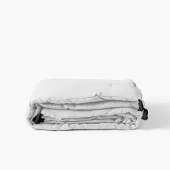Plaids Et Couvre-lits|Plaids|Carré Blanc Edredon lin et coton lavé Songe blanc