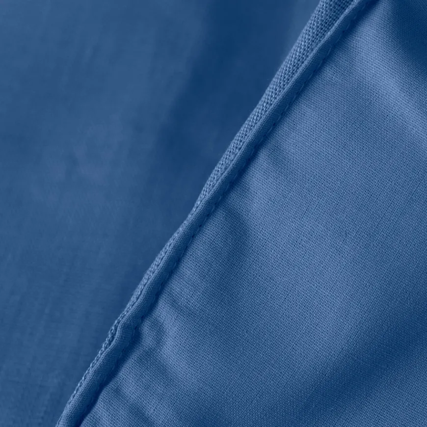Plaids Et Couvre-lits|Plaids|Carré Blanc Edredon lin lavé Songe bleu de chine