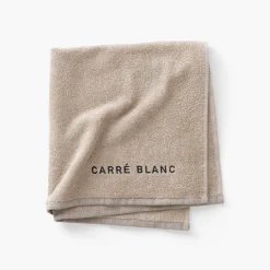 Torchons & Essuie-mains|Carré Blanc Essuie mains coton Signature grège