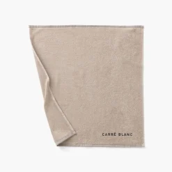 Torchons & Essuie-mains|Carré Blanc Essuie mains coton Signature grège