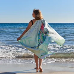 La Plage|Carré Blanc Fouta coton Calypte