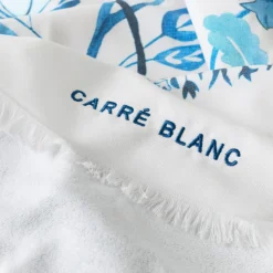 La Plage|Carré Blanc Fouta coton Madeleine