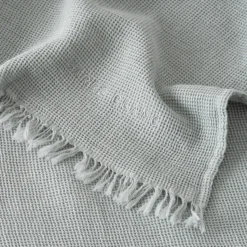 La Plage|Carré Blanc Fouta coton Pyla glacier