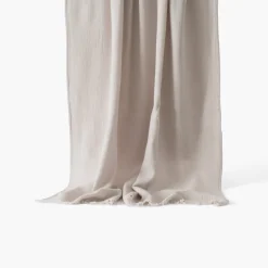 La Plage|Carré Blanc Fouta coton Pyla lin