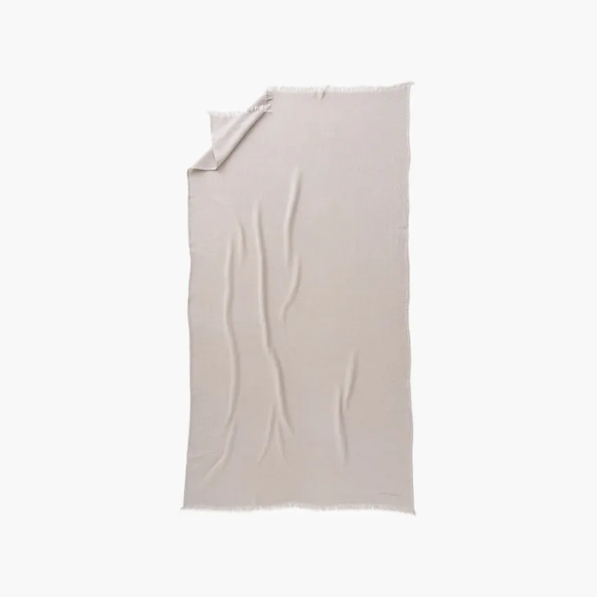 La Plage|Carré Blanc Fouta coton Pyla lin