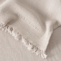 La Plage|Carré Blanc Fouta coton Pyla lin