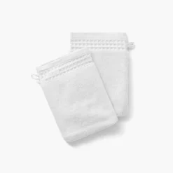 Gants De Toilette|Carré Blanc Gant de toilette bouclette de coton biologique Source blanc