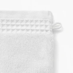 Gants De Toilette|Carré Blanc Gant de toilette bouclette de coton biologique Source blanc