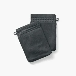 Gants De Toilette|Carré Blanc Gant de toilette bouclette de coton biologique Source fusain
