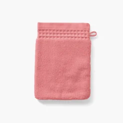 Gants De Toilette|Carré Blanc Gant de toilette bouclette de coton biologique Source pétale