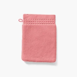 Gants De Toilette|Carré Blanc Gant de toilette bouclette de coton biologique Source pétale