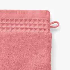 Gants De Toilette|Carré Blanc Gant de toilette bouclette de coton biologique Source pétale