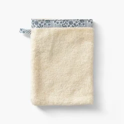 Gants De Toilette|Carré Blanc Gant de toilette coton bio Dandine paille