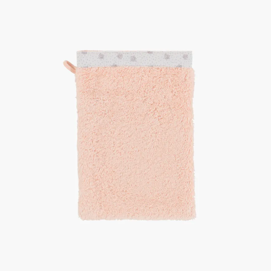 Gants De Toilette|Carré Blanc Gant de toilette coton biologique Devine blush