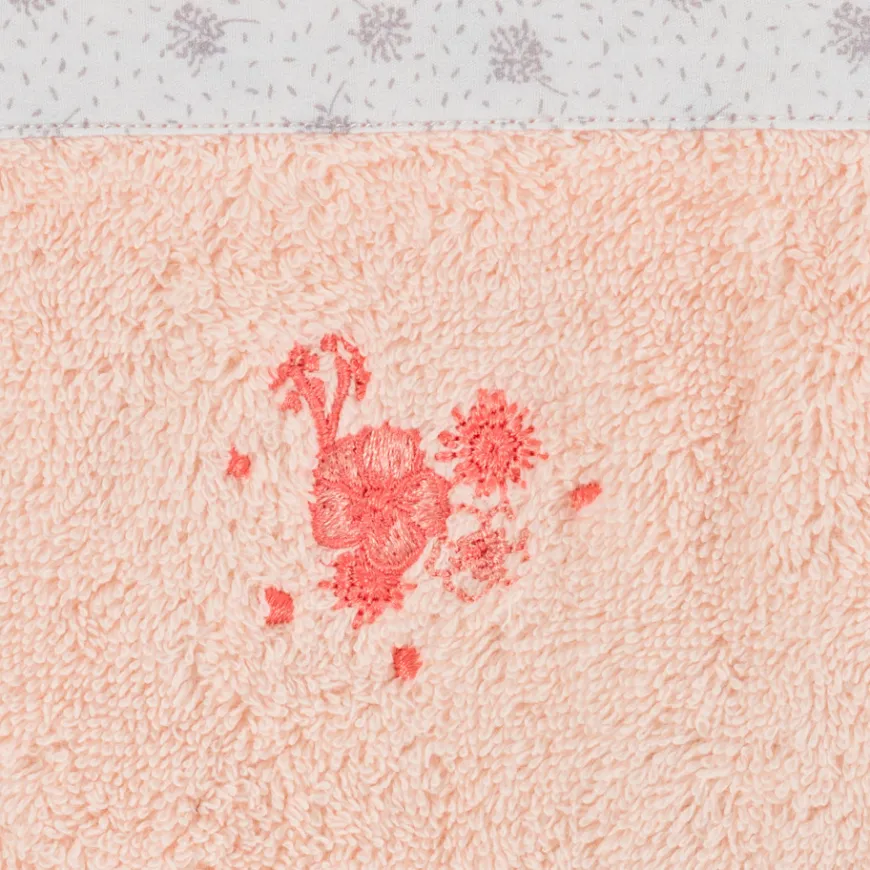 Gants De Toilette|Carré Blanc Gant de toilette coton biologique Devine blush