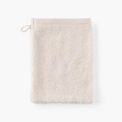 Gants De Toilette|Nouveautés Bébénew|Carré Blanc Gant de toilette coton bio Bienvenue nude