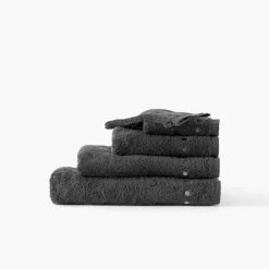 Coffrets Cadeaux|Carré Blanc Gant de toilette coton Dotsy charbon