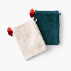 Gants De Toilette|Carré Blanc Gant de toilette coton Eclats naturel