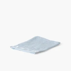 Gants De Toilette|Carré Blanc Gant de toilette coton et viscose de bambou Equinoxe bleu givre