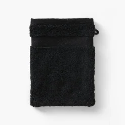 Gants De Toilette|Carré Blanc Gant de toilette coton Lola II noir