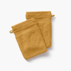Gants De Toilette|Carré Blanc Gant de toilette coton Lola II miel