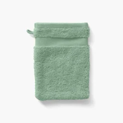 Gants De Toilette|Carré Blanc Gant de toilette coton Lola II sauge