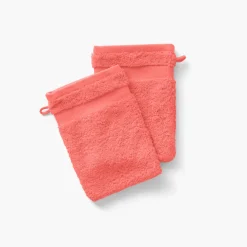Gants De Toilette|Carré Blanc Gant de toilette coton Lola II corail