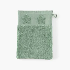 Gants De Toilette|Nouveautés Bébénew|Carré Blanc Gant de toilette coton Monjour eucalyptus