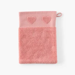 Gants De Toilette|Nouveautés Bébénew|Carré Blanc Gant de toilette coton Monjour sorbet