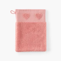 Gants De Toilette|Nouveautés Bébénew|Carré Blanc Gant de toilette coton Monjour sorbet