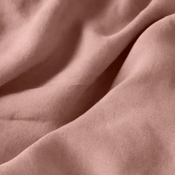 Housses De Couette|Carré Blanc Housse de couette enfant lin et coton lavé Songe rose cendré