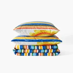 Linge De Litbio|Housses De Couette|Carré Blanc Housse de couette enfant coton bio Pinata