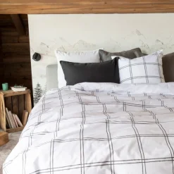 Housses De Couette|Carré Blanc Housse de couette enfant réversible percale de coton Grizzli