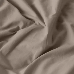 Housses De Couette|Carré Blanc Housse de couette enfant lin et coton lavé Songe taupe