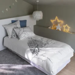 Housses De Couette|Nouveautés Bébénew|Carré Blanc Housse de couette enfant réversible coton Harfang