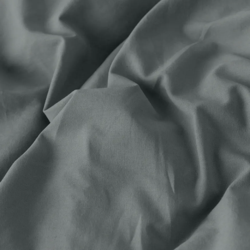 Housses De Couette|Carré Blanc Housse de couette lin et coton lavé Songe kaki cendré