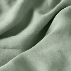 Housses De Couette|Carré Blanc Housse de couette lin et coton lavé Songe eucalyptus