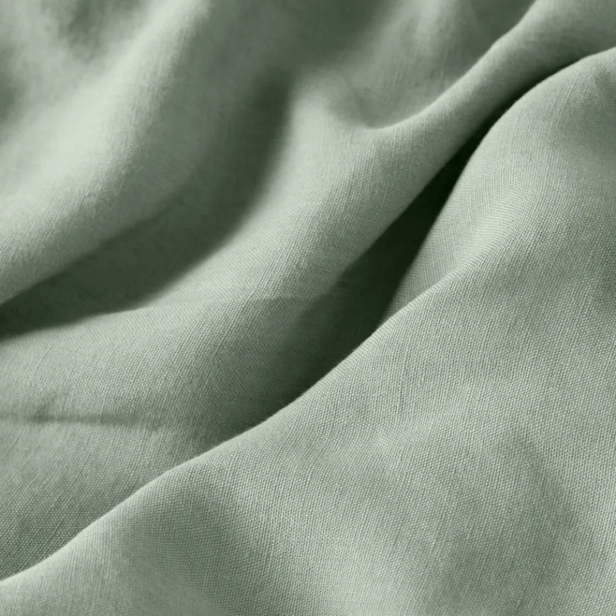 Housses De Couette|Carré Blanc Housse de couette lin et coton lavé Songe eucalyptus