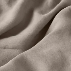 Housses De Couette|Carré Blanc Housse de couette lin et coton lavé Songe grège