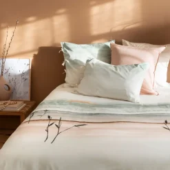 Housses De Couette|Carré Blanc Housse de couette percale de coton Vibration