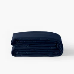 Housses De Couette|Carré Blanc Housse de couette percale de coton Neo marine