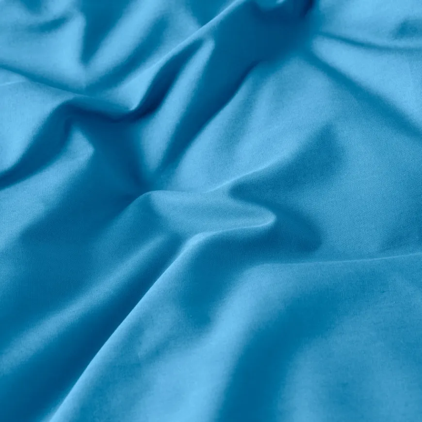 Housses De Couette|Carré Blanc Housse de couette percale de coton Neo azur