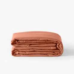 Housses De Couette|Carré Blanc Housse de couette percale de coton Neo tomette